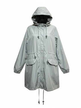 Vera Bradley Packable Water Resistant Raincoat Jacket Gray Size XL 26566